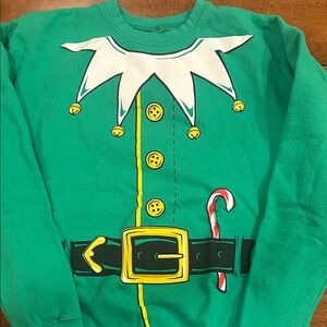 Green Elf Graphic Sweatshirt